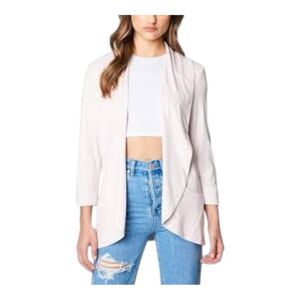 Aritzia Wilfred Linen Blazer Jacket Open Front Pale Pink Blush Size 0